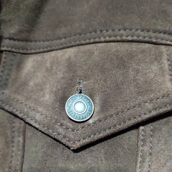 NWT Men's Lucky Brand Suede Trucker Jacket. Medium. - Picture 9 of 12